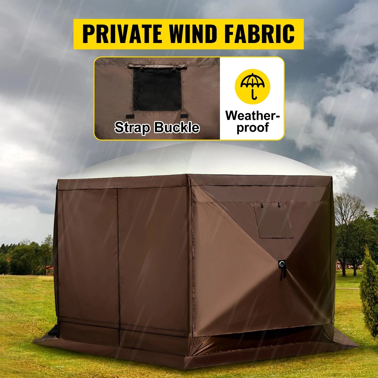 SucceBuy Pop-up Camping Gazebo Camping Canopy Shelter 6 GlowCart