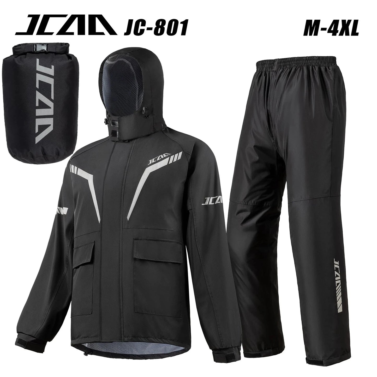 Men Women Motorcycle Raincoat Waterproof Motorbike Rain Coat GlowCart