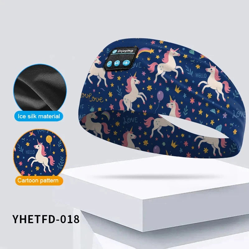 Kids Bluetooth Headphone Music Sport Headband Sleep Mask GlowCart