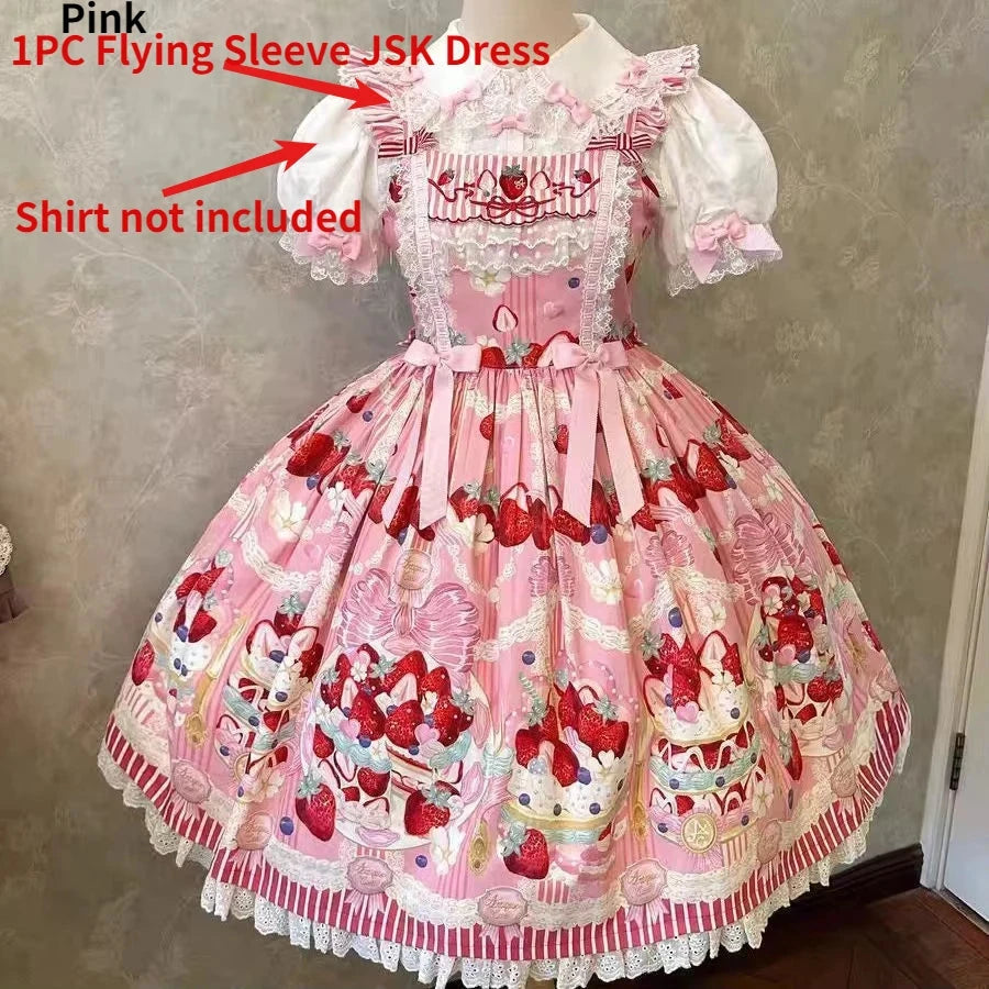 MAGOGO Victorian Sweet Lolita Jsk Dress Cute Striped GlowCart