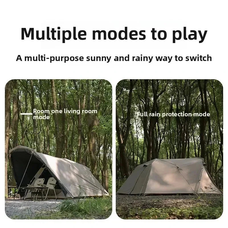 Camping Tent Outdoor Overnight Rainproof Sunscreen Thick GlowCart