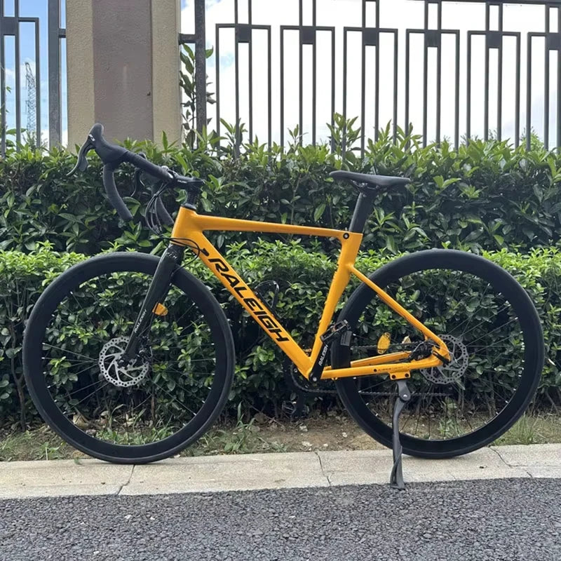 Aluminum Alloy Gravel Bike Road Bicycle.700C Racing Road Bike,40/60mm 16/18/24/27 Speed,Road Cycling Bicycle for Student Adult GlowCart