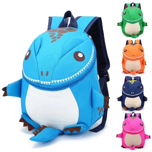 New Cartoon Dinosaur Baby School Bag Girl Kindergarten Oxford Cloth SchoolBag Boy Waterproof Child Animal Backpack Travel Bag GlowCart