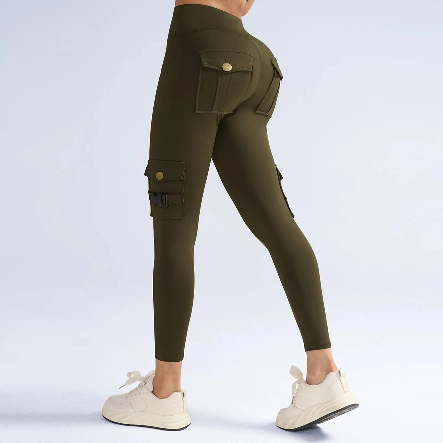 Women Workout Tight Leggings with Pockets Hidden Scrunch GlowCart