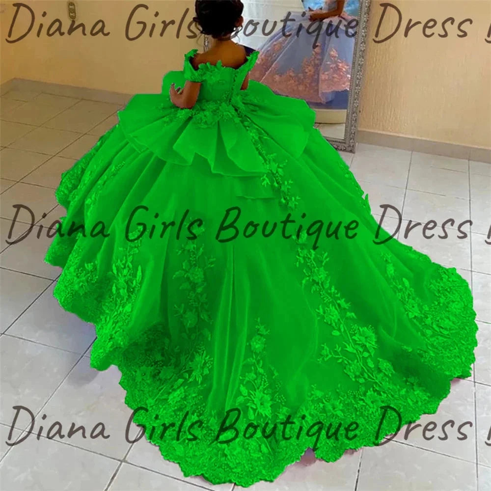 Luxurious Double Color Flower Girl Dress Wedding Dresses GlowCart