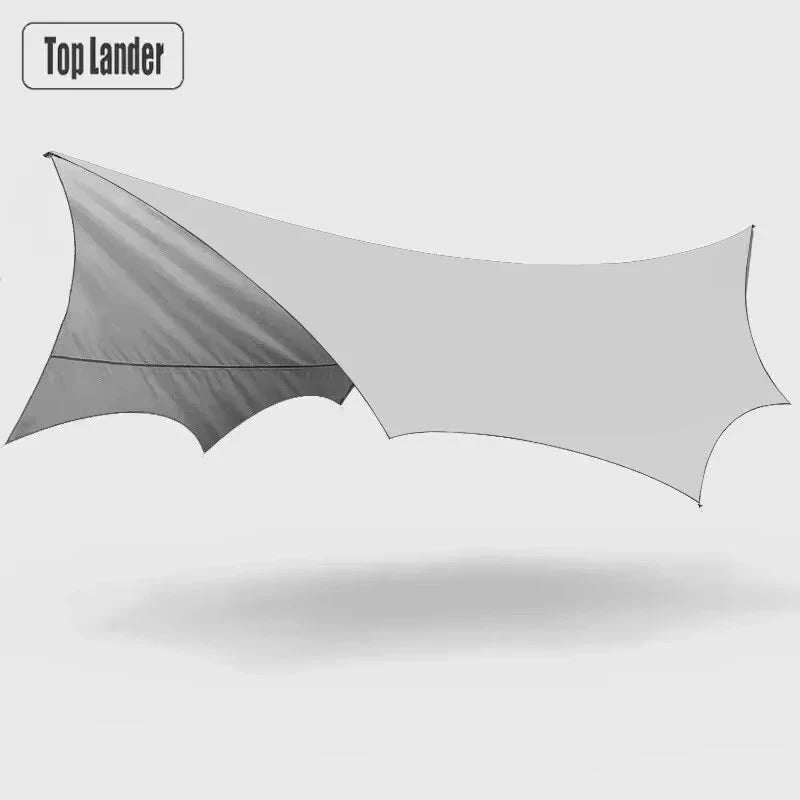 5.1x5.1m Large Camping Tarp Waterproof Octagon Butterfly GlowCart