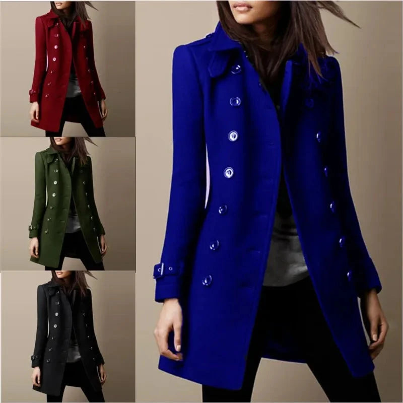 Streetwear Winter Women Jackets Double-breasted Outerwear GlowCart