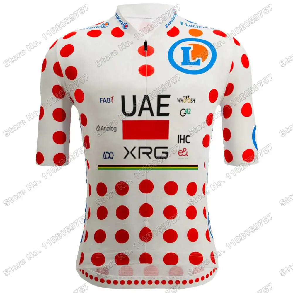 2025 Yellow Pink UAE Team Cycling Jersey Set Slovenia Tadej Pogacar Cycling Clothing Men France TDF Road Bike Suit Bib Shorts GlowCart