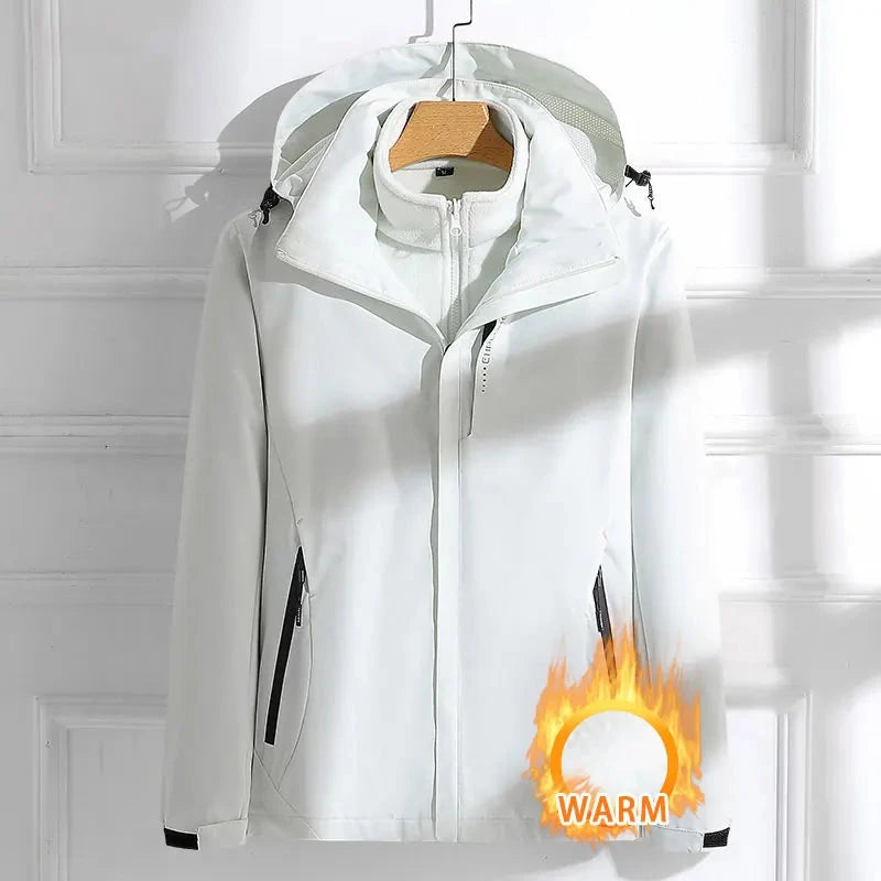 Woman Hiking Jacket Winter Outdoor 3 In 1 Waterproof GlowCart