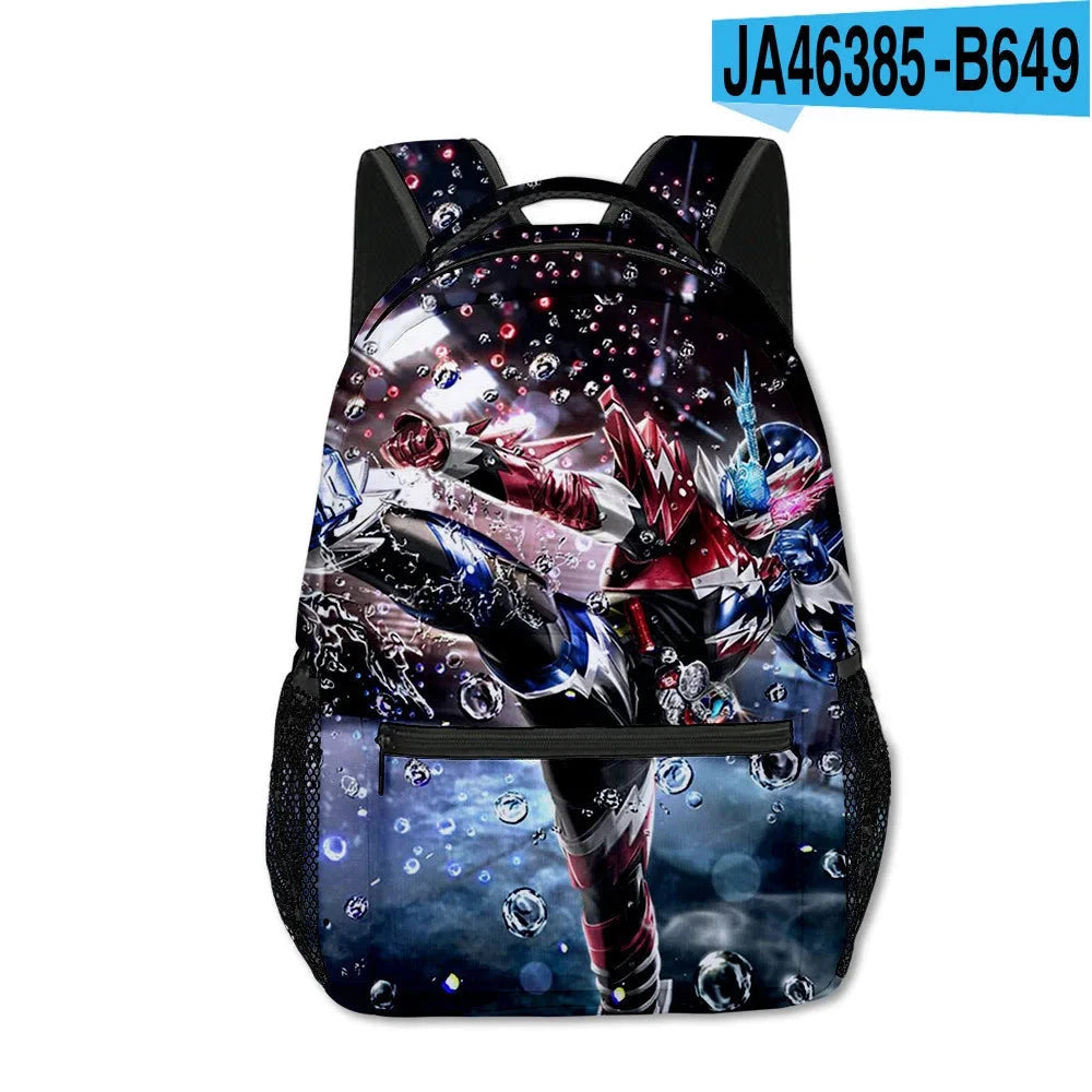 Cartoon Popular Funny Kamen Rider student Bookbag Notebook GlowCart