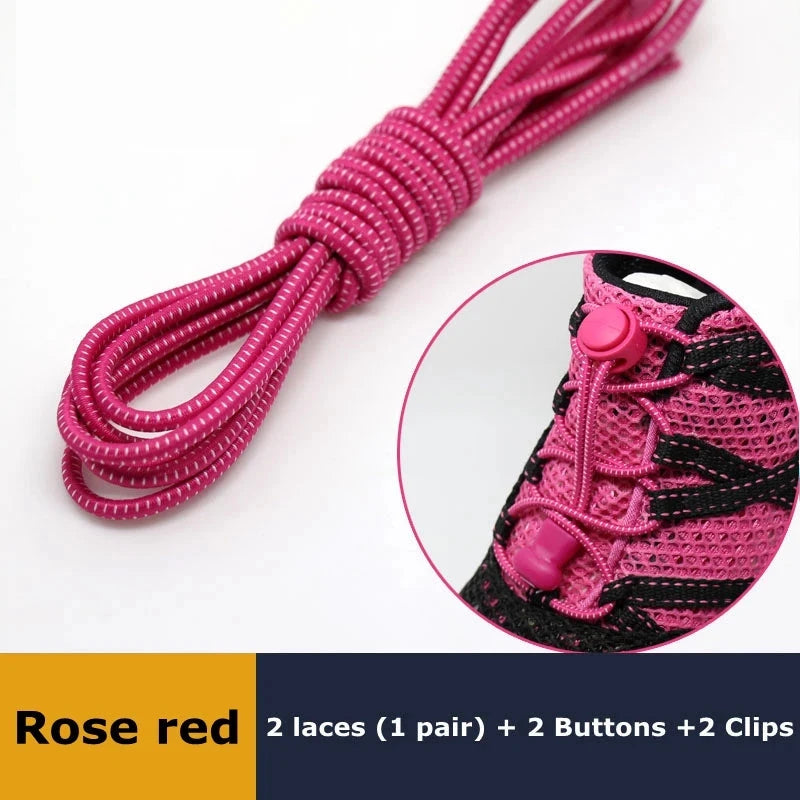 1Pair Shoelaces for Sneaker Elastic No Tie Shoe Laces GlowCart