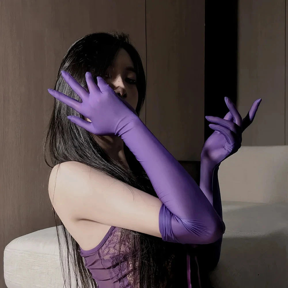 New Oil Shiny Women Ultra-thin Tight Stockings Gloves GlowCart