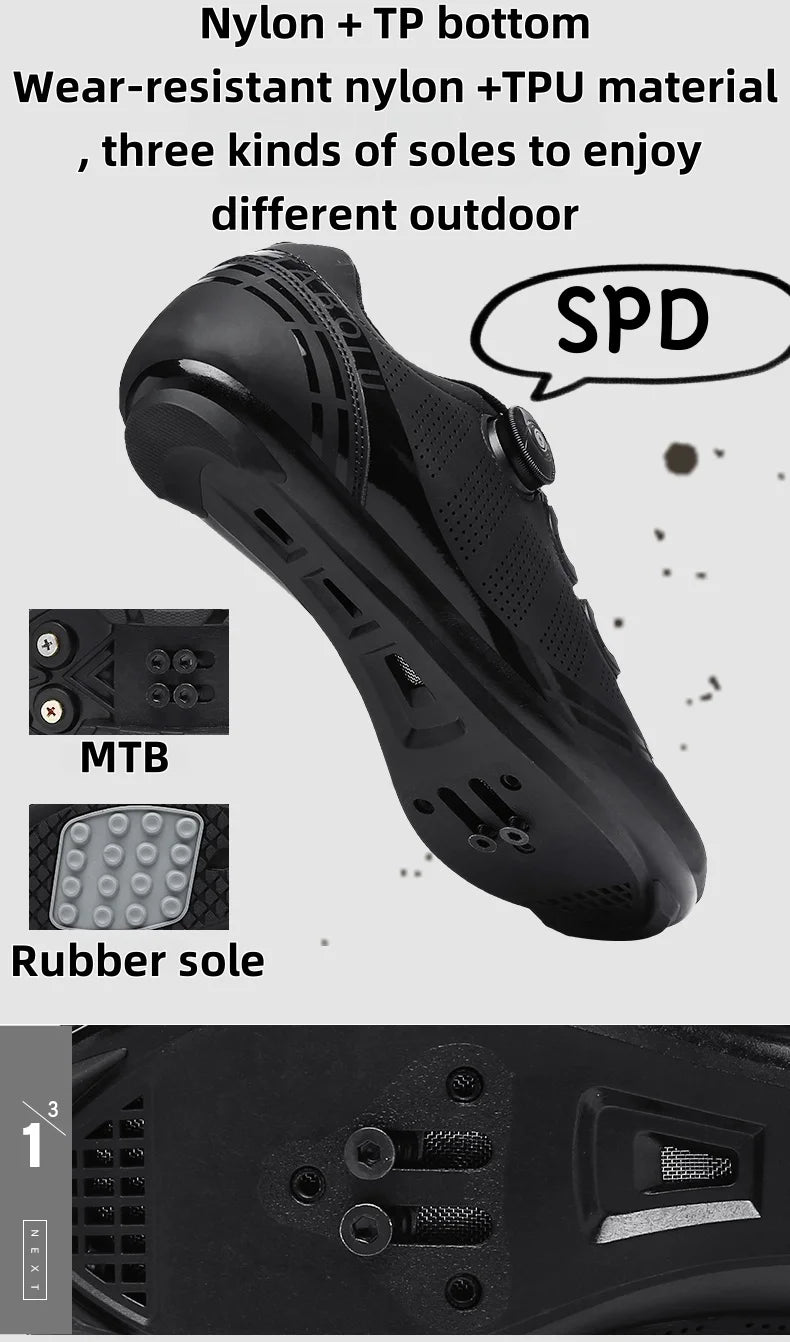 Unisex SPD Mountain Road Bike lock Shoes Breathable Non-slip Wear-resistant Pedal Bicycle Outdoor Competitive Bicycle Equipment GlowCart