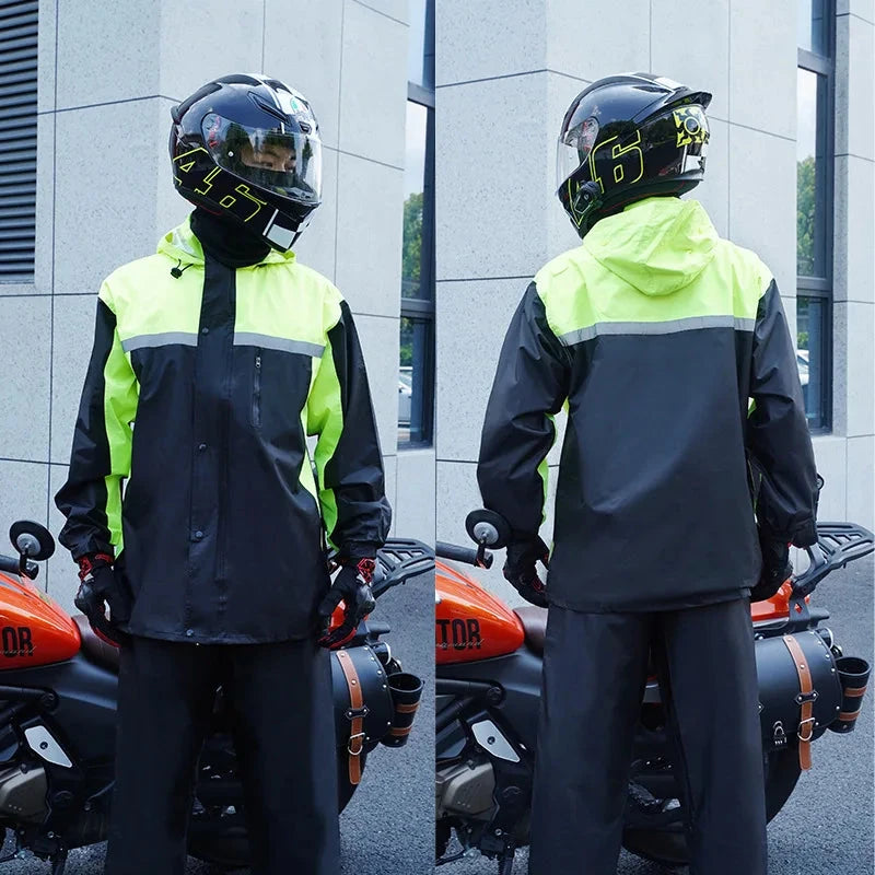 Fashion Thickened Split Rainwear Color Matching Sports GlowCart
