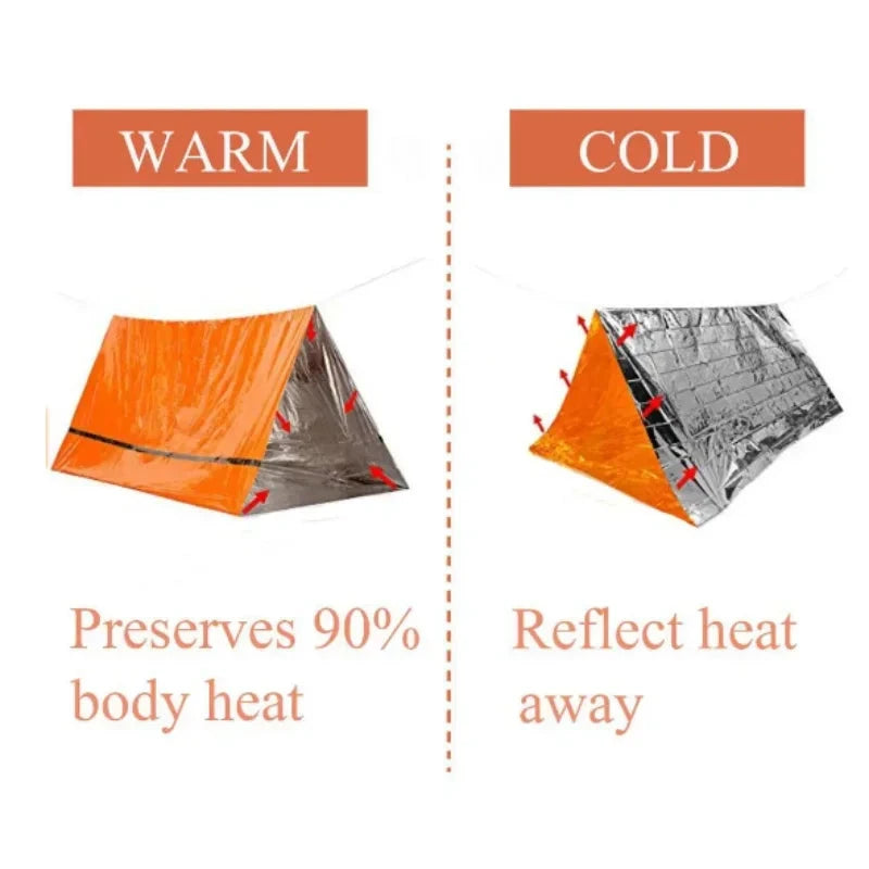 Heavy-Duty PE Camping Tent, Waterproof Windproof Sun GlowCart