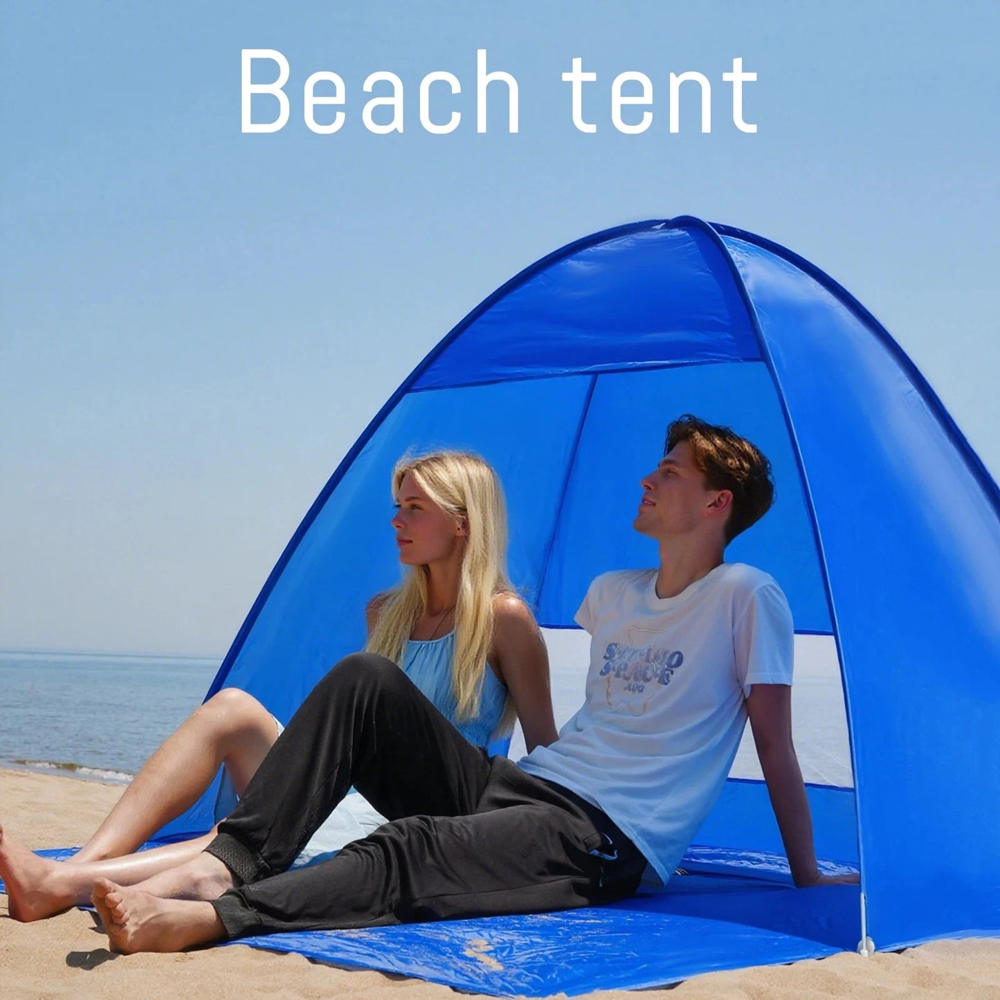 Pop-up beach tent,with handbag - compact folding design, GlowCart
