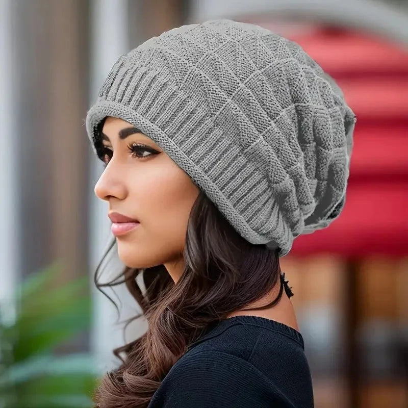 Women's Beanie Hat Fashionable Chunky Slouch Cap with GlowCart