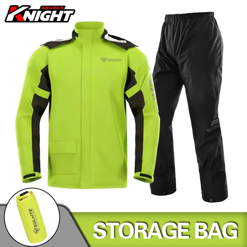Motorcycle Raincoat Suit Rainstorm Prevention Jacket Pants GlowCart