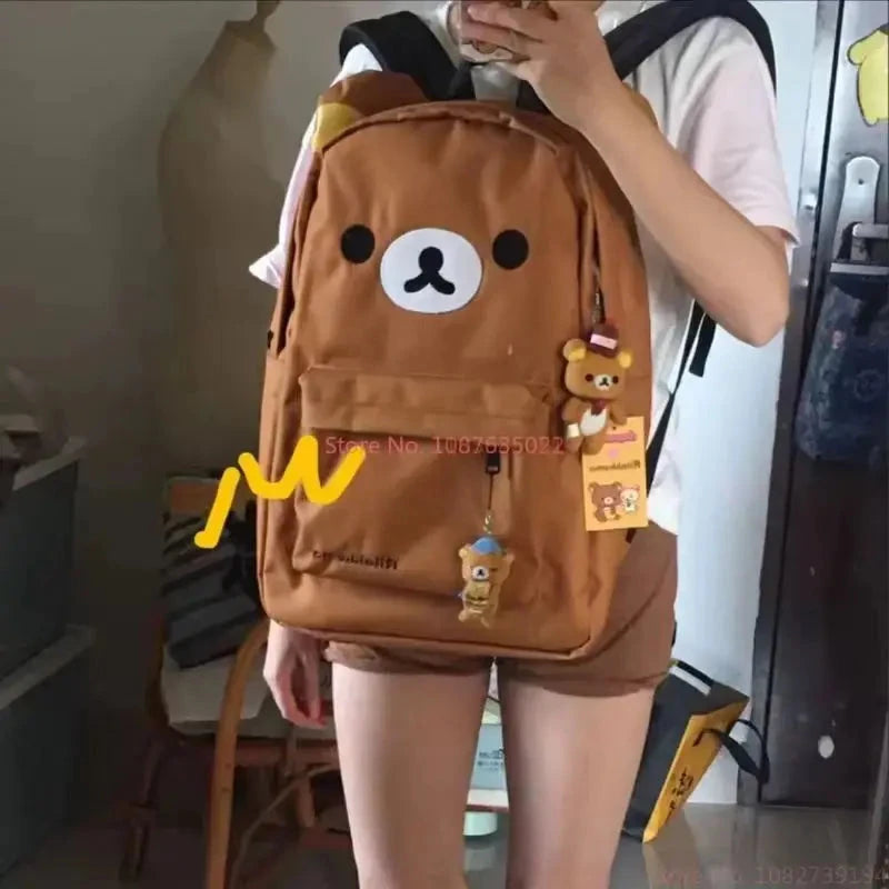 Kawaii Bear Rilakkumas Backpack Large Capacity Backpack GlowCart