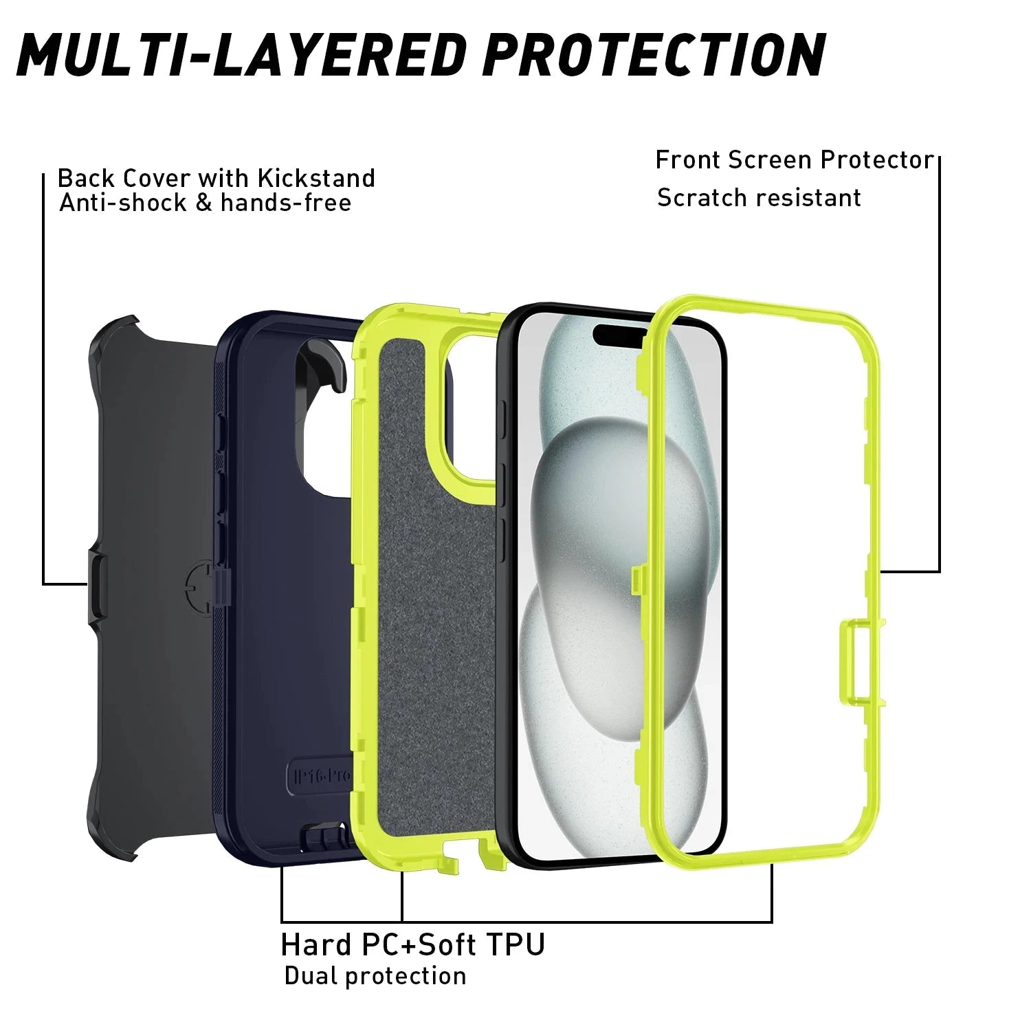 Armor Shockproof Defender Phone Case For iphone 11 12 13 14 GlowCart