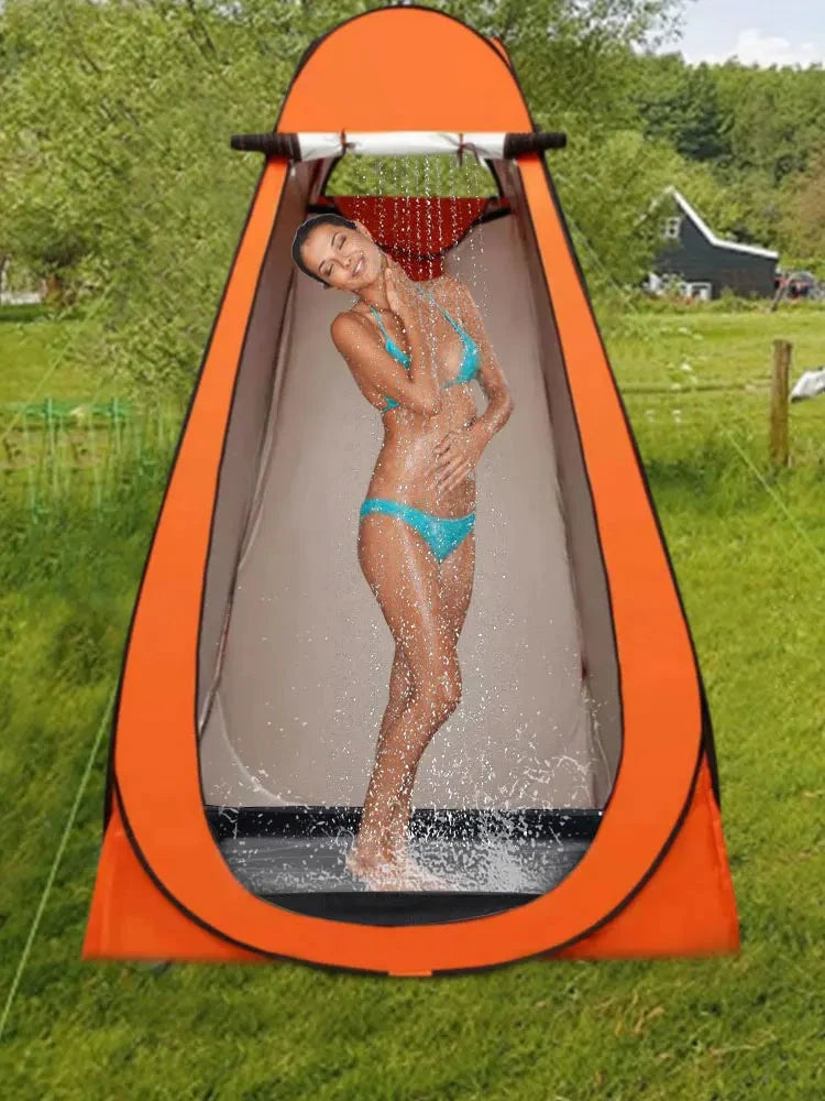 Portable Pop Up Privacy Tent Outdoor Shower Toilet With GlowCart