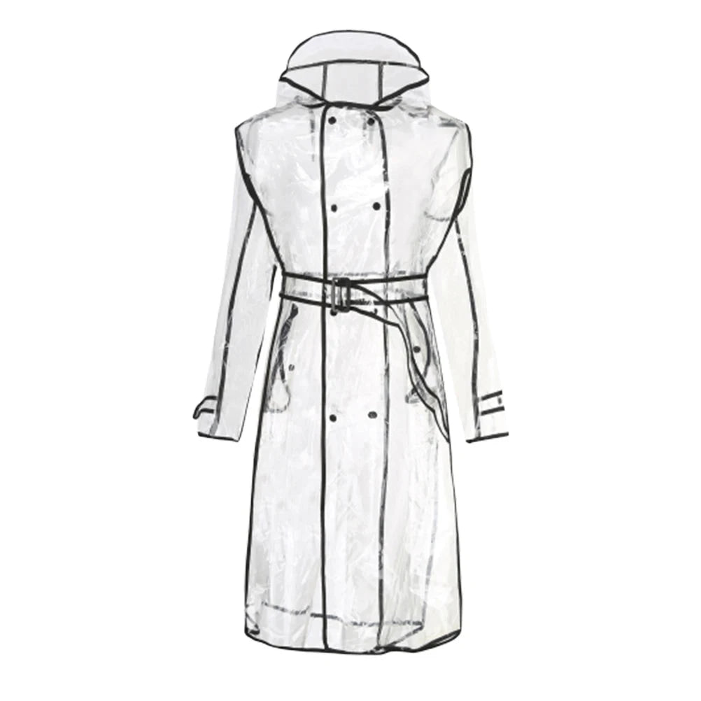 Rain Coat Transparent Raincoat Waterproof Cheer Jacket Clear GlowCart