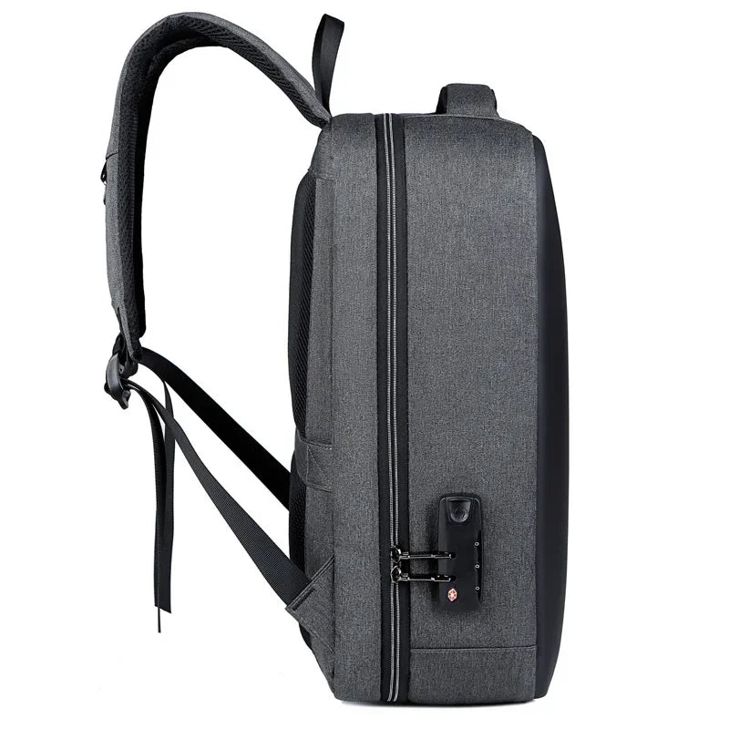 Usb Men's Business Password Double Shoulder Backpack Large