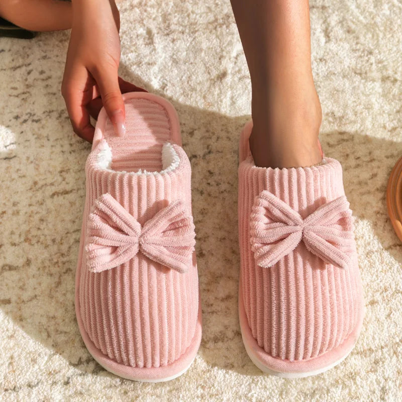 Fashion Women's Bow Slippers Fall/Winter Indoor Bedroom