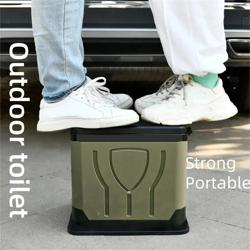 Portable outdoor toilet bucket foldable odor-proof emergency GlowCart