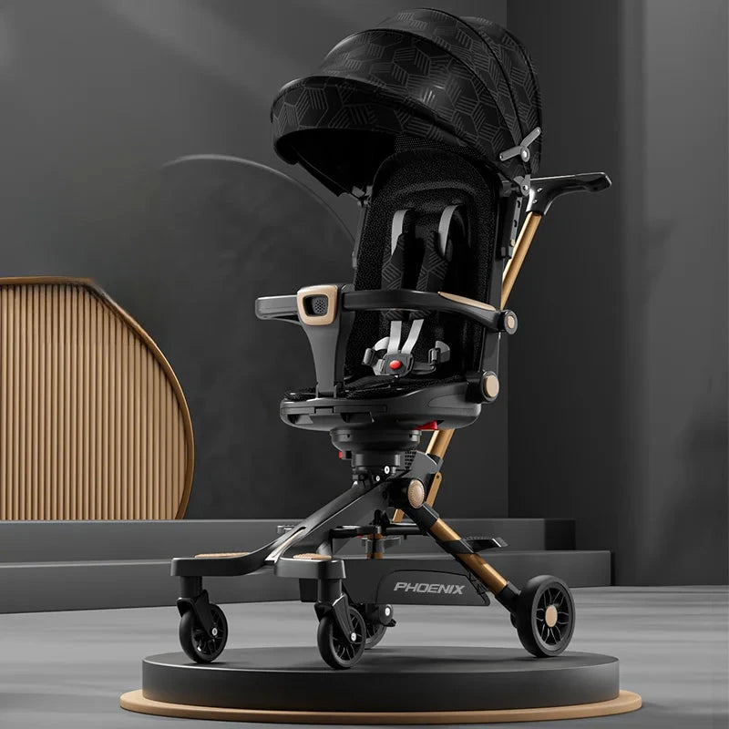 New Baby Stroller multifunction Two-way Sitting and Lying baby pram High view  Portable four wheels stroller children's cart GlowCart
