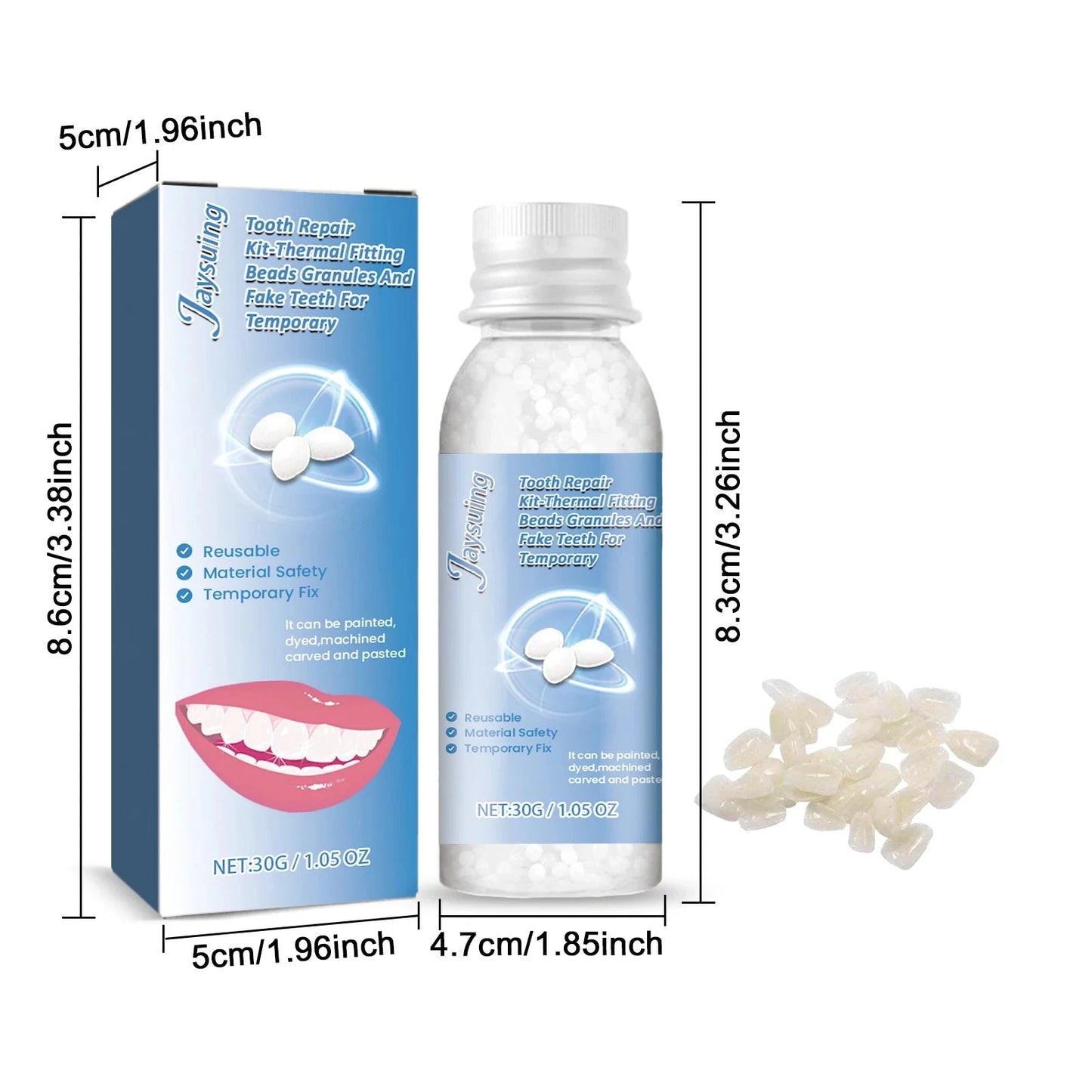 30g Temporary Tooth Repair Moldable Teeth And Gaps False GlowCart