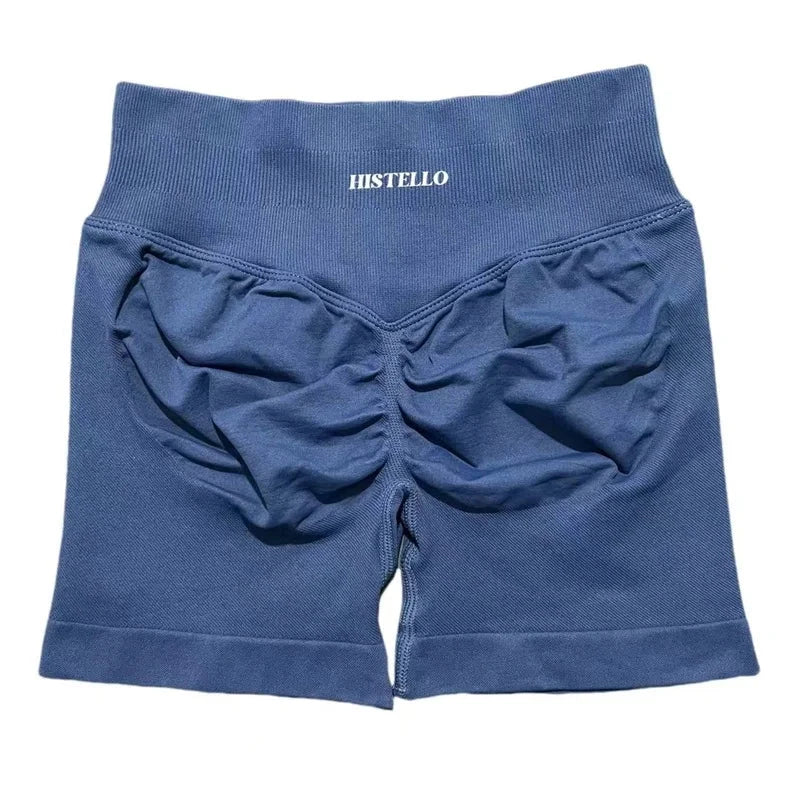 HISTELLO Impact Shorts Df Substitute High Waist Women Yoga Workout Short Seamless Leggings Stretch Fitness Running Gym Shorts GlowCart