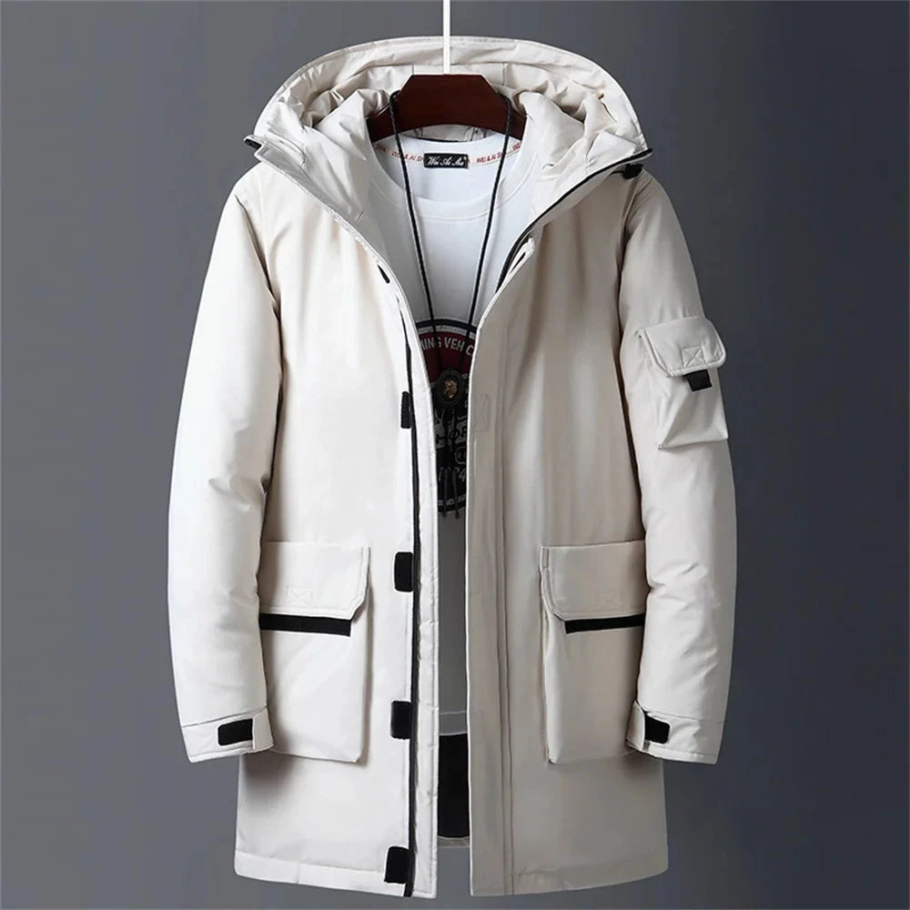New autumn and winter men's casual jacket, mid-length down GlowCart