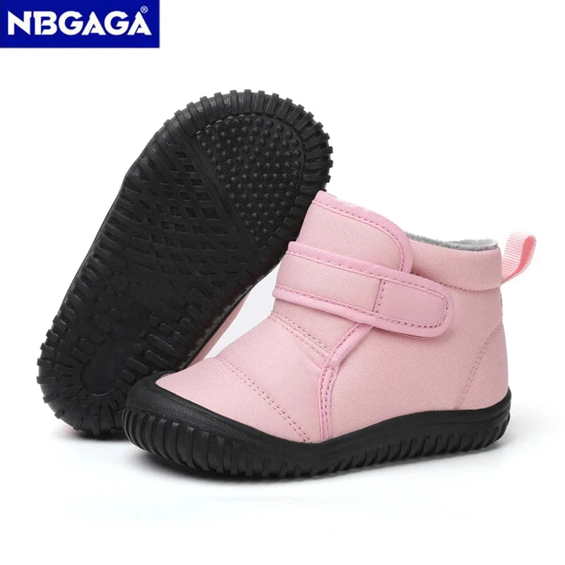 Unisex Kids' Outdoor Anti-slip Winter Snow Boots Warm Plush Toddler Boys Girls Comfortable Walking Shoes Size 19-28 GlowCart