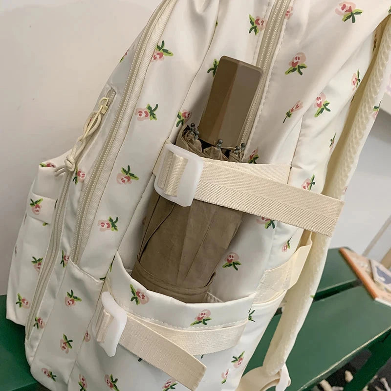 Cute Backpack Girls Fashion School Bag Large Capacity Student School Bag Portable Travel Storage Bag for Kids Beach Bag GlowCart