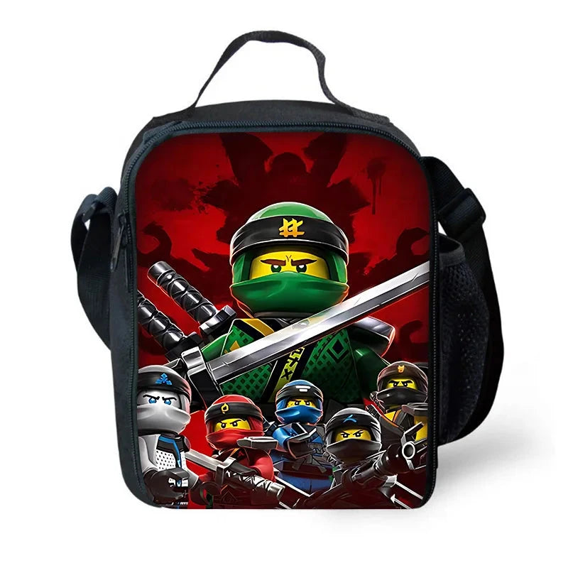 Child School Sports Game N-NinjagoS Backpack with Lunch Bags ,Pencil Bags ,School Bags for Boys Girls Best Gift GlowCart