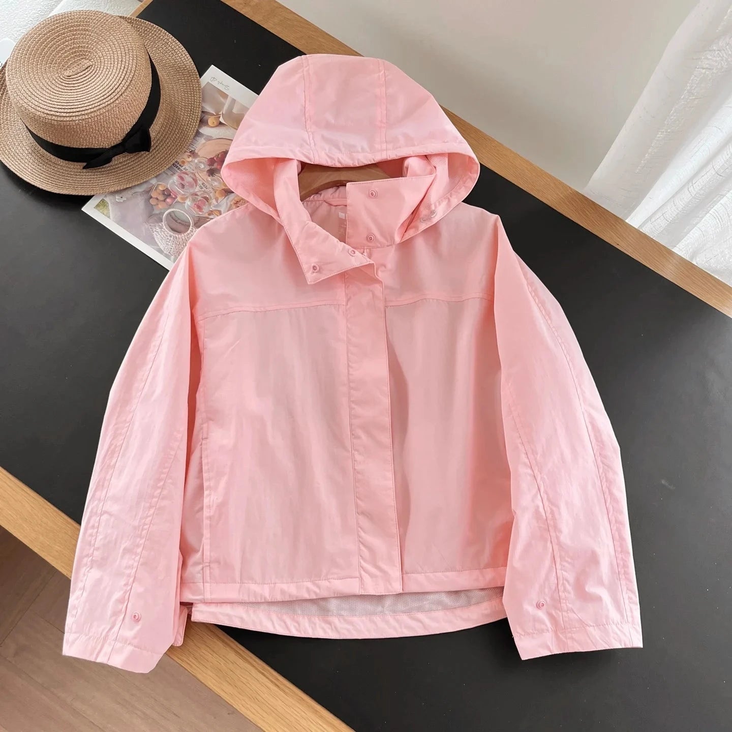 Windproof Stand Collar Jacket Women's Outdoor Casual Hooded GlowCart