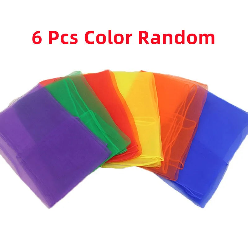 Practical 6 colors Gymnastics Scarves For Outdoor Game Toys Dancing And Juggling Towels Candy Colored Gym Towel Dance Gauze GlowCart