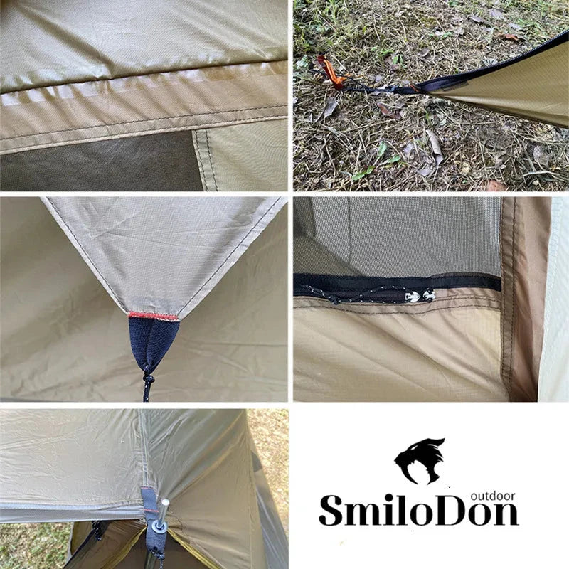 Smilodon-Ultralight Shelter Tent PU3000 Portable 1-2 Person GlowCart