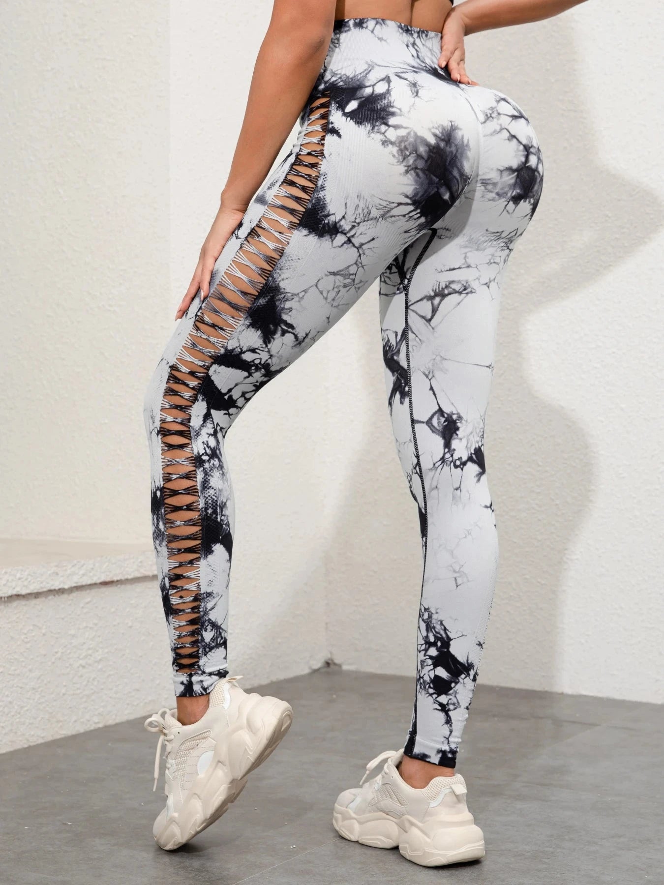 Butt Lifting Sexy Gym Leggings Women High Waist Seamless Tie GlowCart