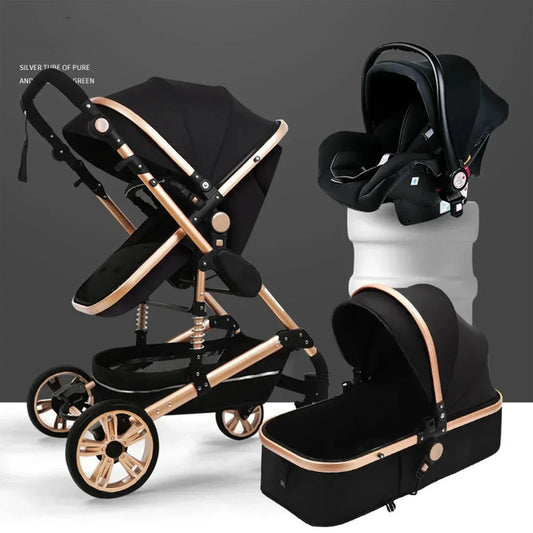 Baby stroller 3 in 1 stroller folding two-sided child four seasons kinderwagen baby carriage  high landscape Newborn Travelling GlowCart