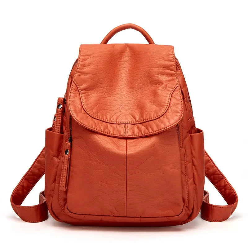 Fashion soft pu leather backpacks for women 2025 new GlowCart