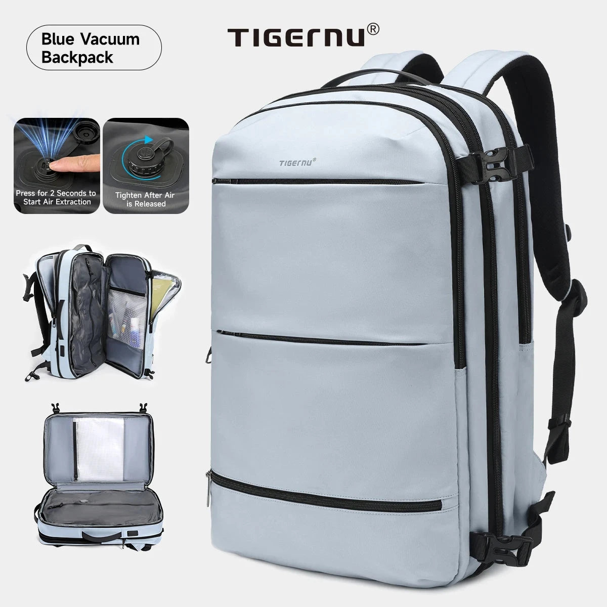Tigernu Vacuum Compression Backpacks Men Travel Backpack GlowCart