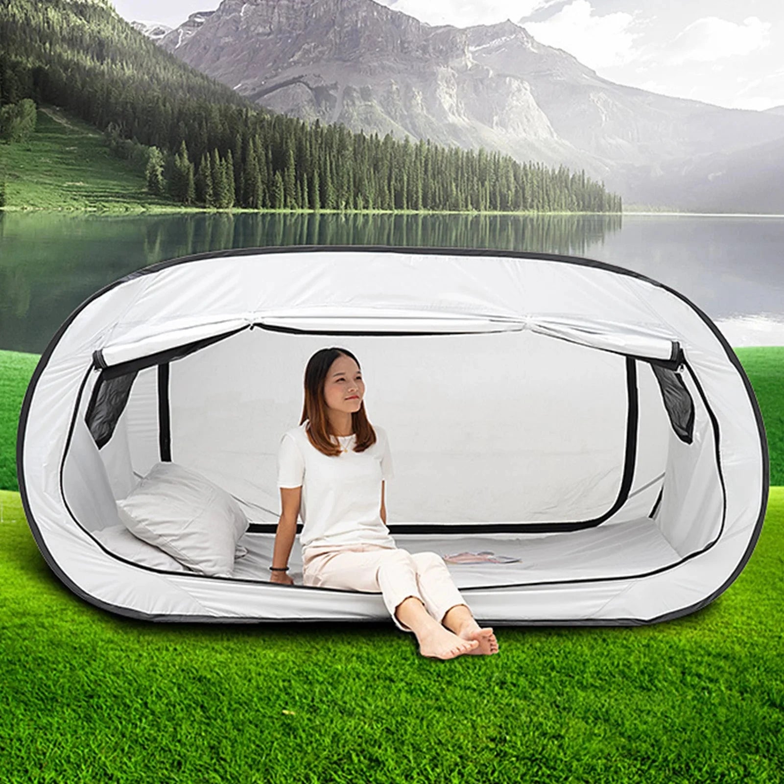 Folding Privacy Bed Tent Outdoor Folding Privacy Bed Tent GlowCart