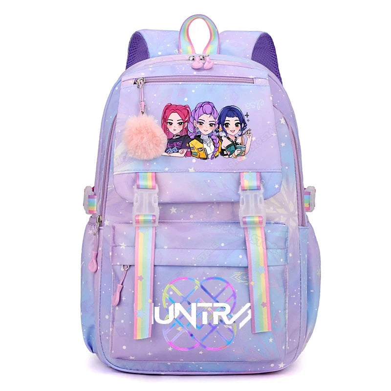 KPop Demon Hunters Backpack High-capacity Kids Knapsacks Movie Music Girl School Schoolbags Cartoon Anime Student Rucksack GlowCart