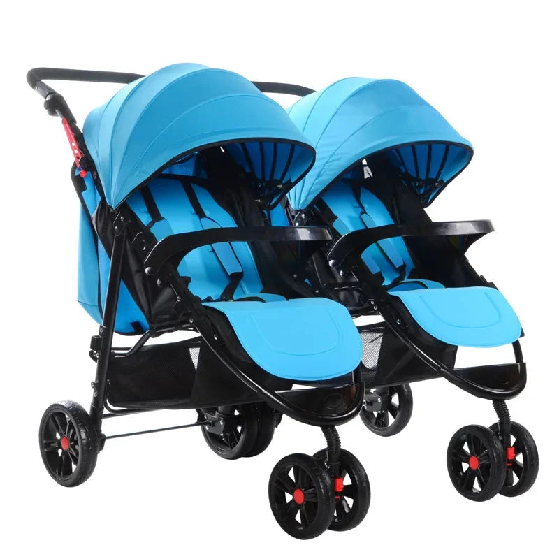2025 Twin Baby Stroller Separable and Combinable, Foldable Stroller Enlarged and Widened, High-view Baby Stroller GlowCart