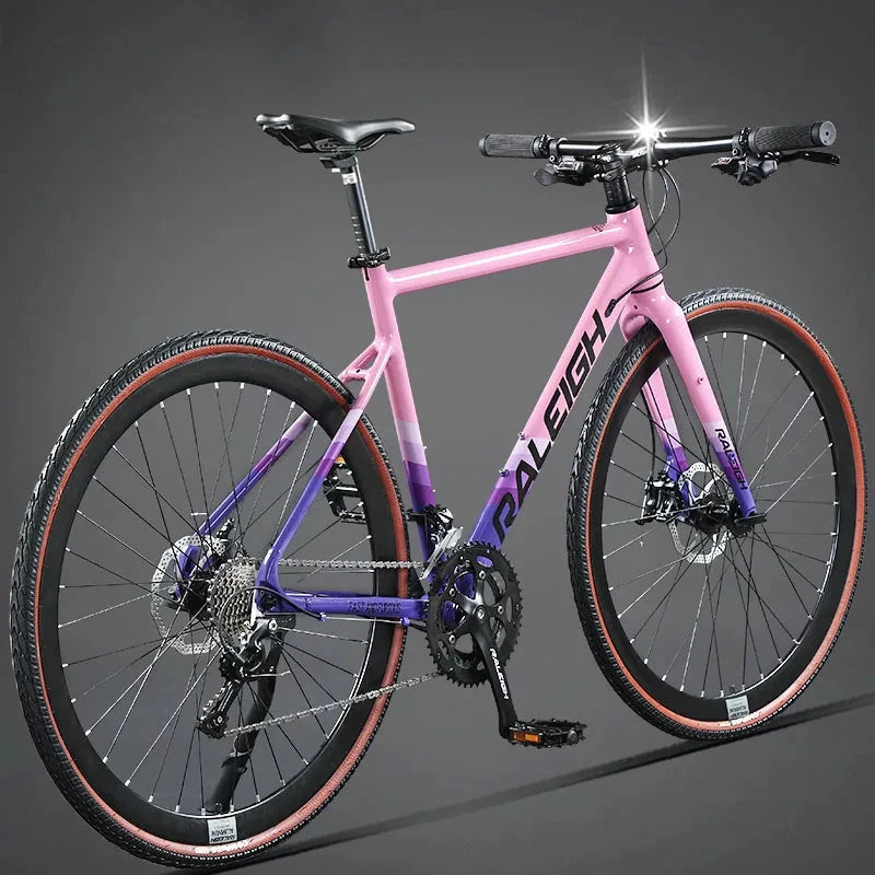 Lightweight High Performance Road Bike 24/27/16/18 Speed Dual Disc Brake Ultra-light Road Racing Speed Change Gravel Bicicleta GlowCart