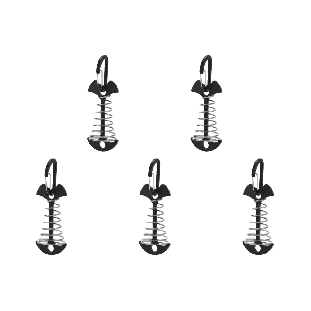 1/5Pcs Adjustable Plank Floor Spring Fishbone Anchor Tent GlowCart