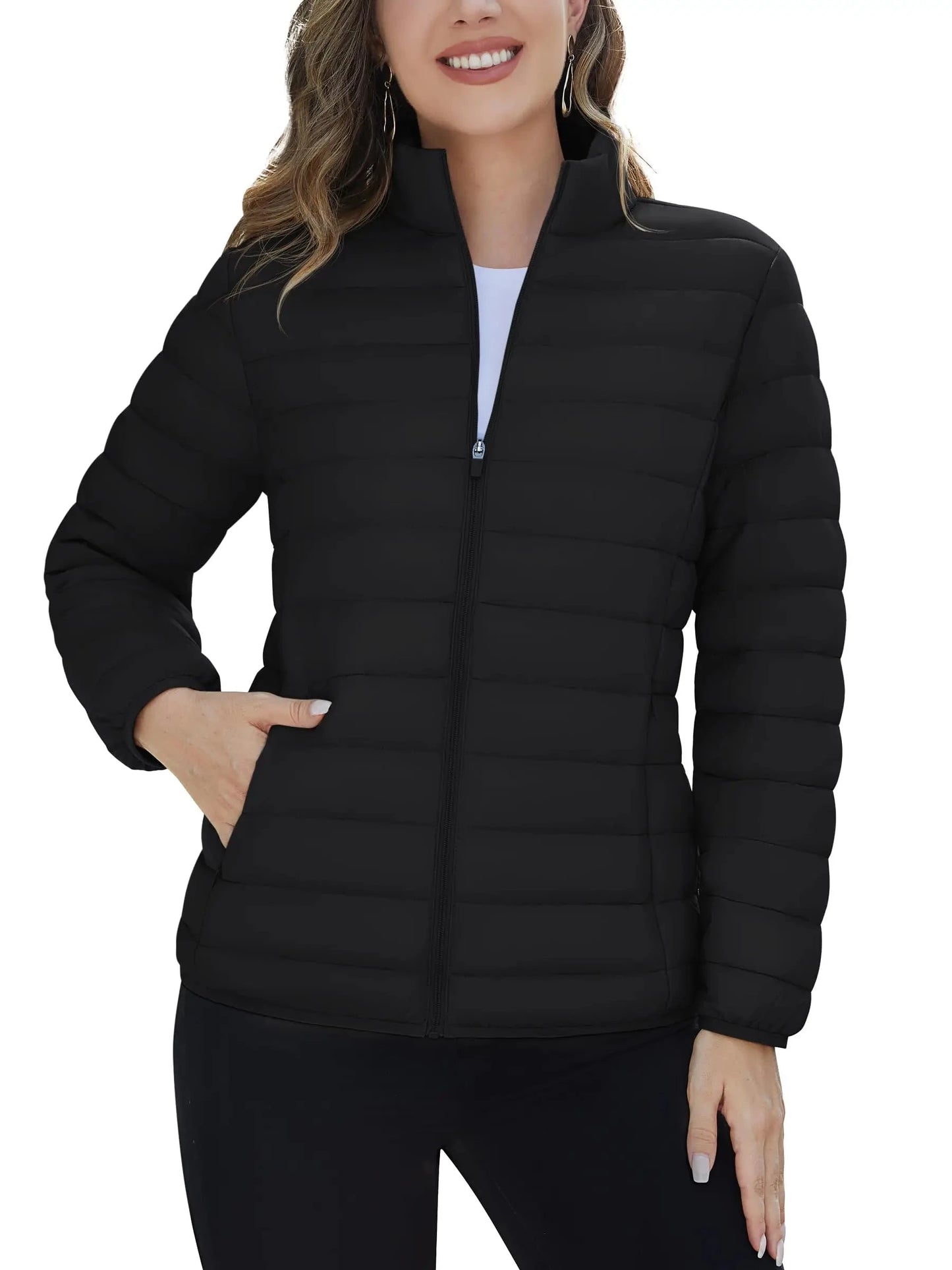 TACVASEN Winter Quilted Puffer Jackets Womens Lightweight GlowCart