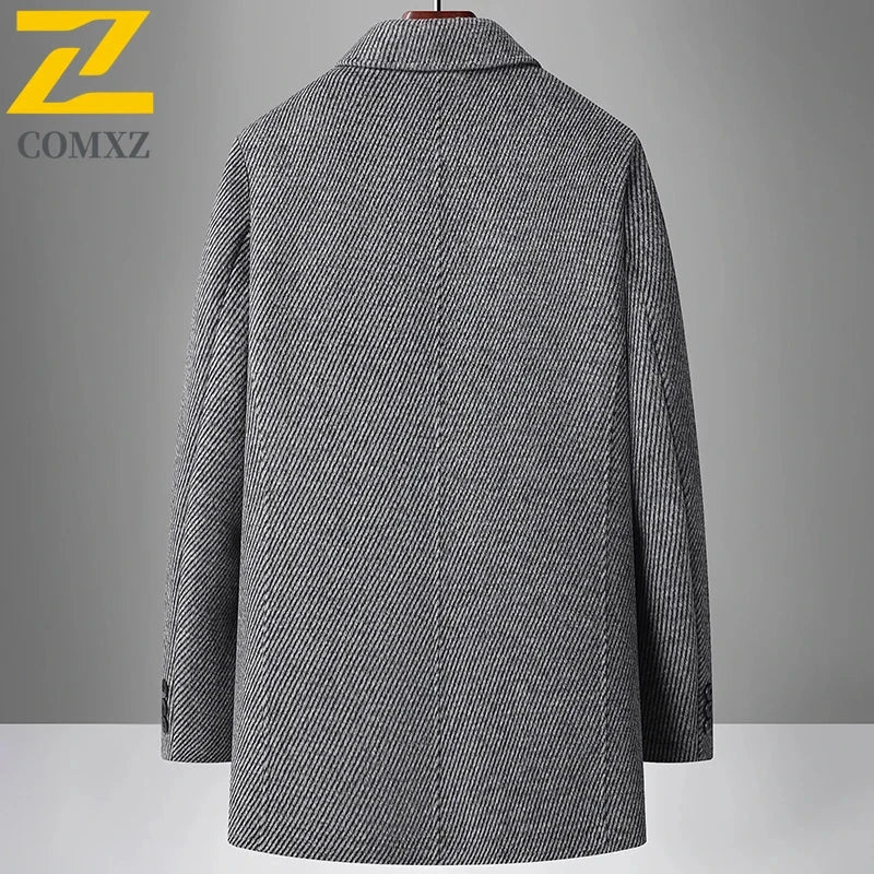 COMXZ Men Long Down Jacket Fashion Lapel Outdoor Office GlowCart